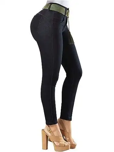 Factory free samples 2024 new high waist stretch fabric womens slim design big size jeans
