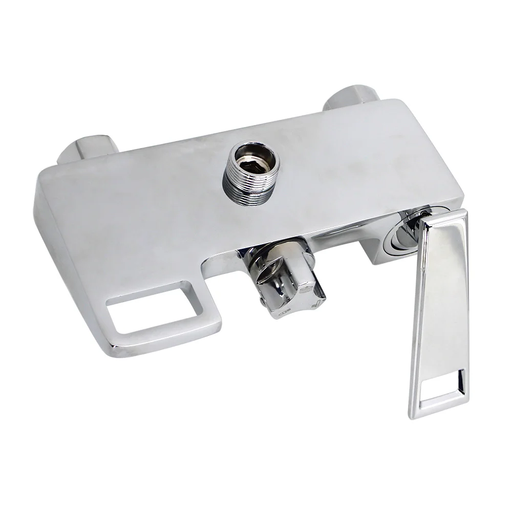 
Chrome-plated brass waterfall storage cold and hot water faucet shower set 