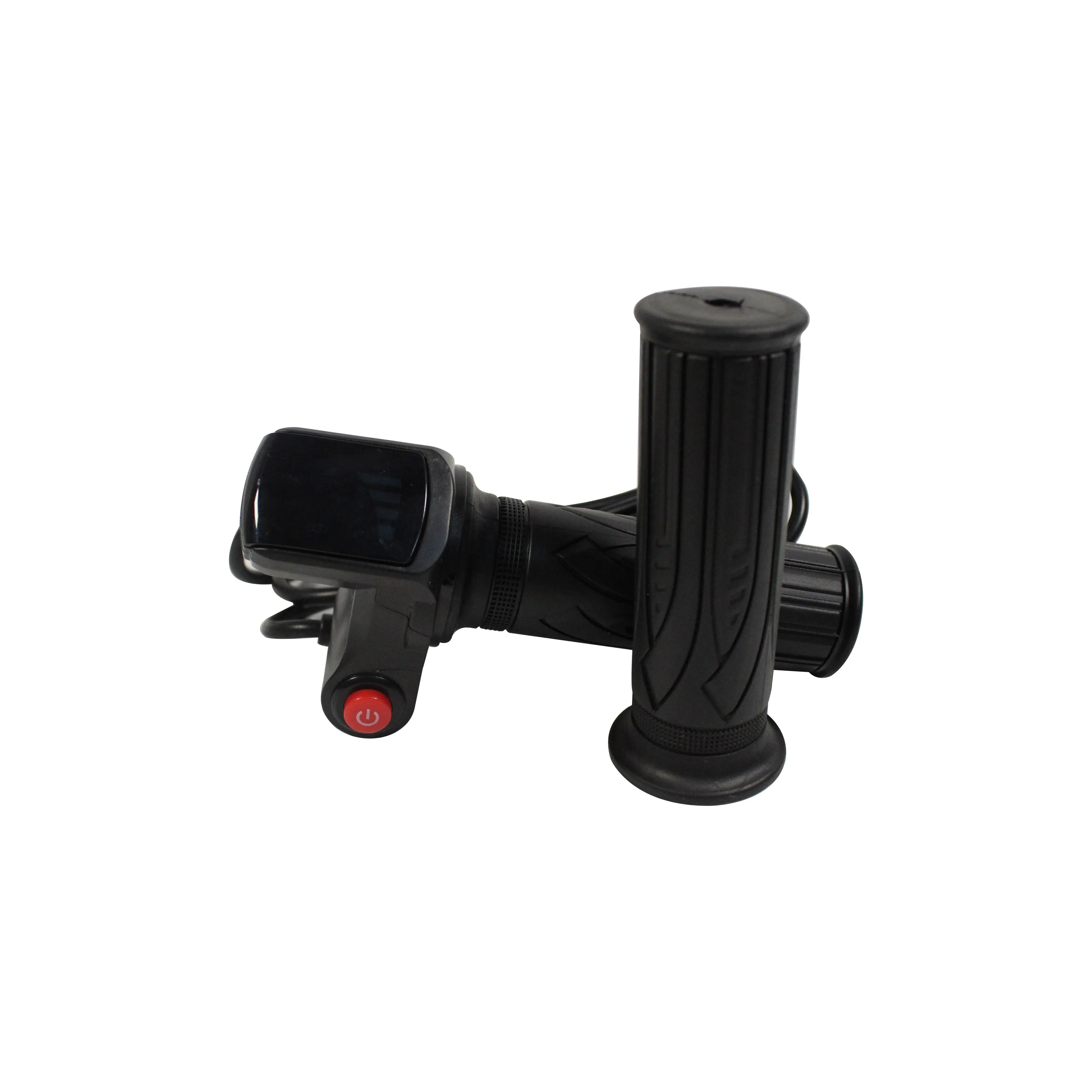 Hot selling 48V/60V/72V LED Digital throttle with battery power LCD display Switch Handlebar Grips for electric bike/scooter