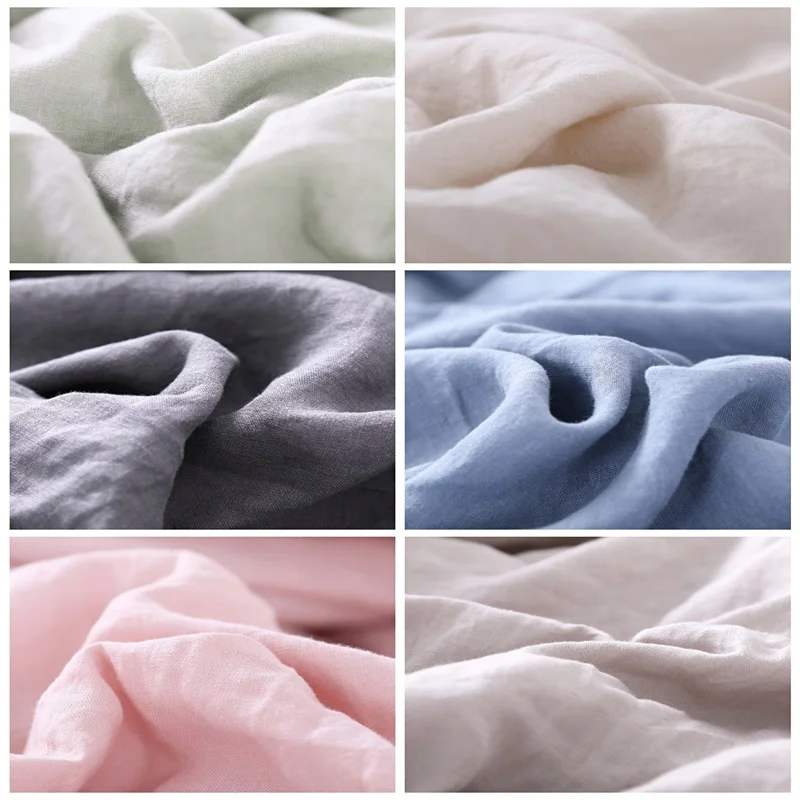 Plain Dyed French Flax 100 Washed Extra Wide Pure Linen Fabric For Bedding Sets