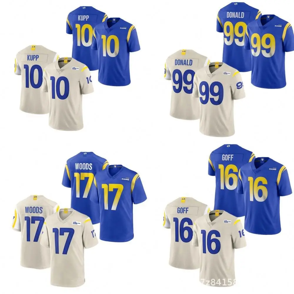 High quality N FL Los Angeles Ram football jersey breathable polyester quick-drying football jersey
