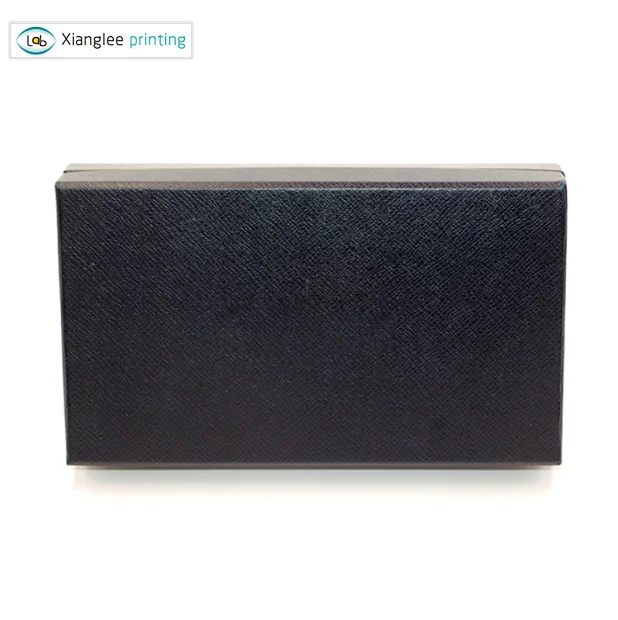 2023 Xianglee custom rigid book shape black cardboard packaging credit card vip card gift box gift box