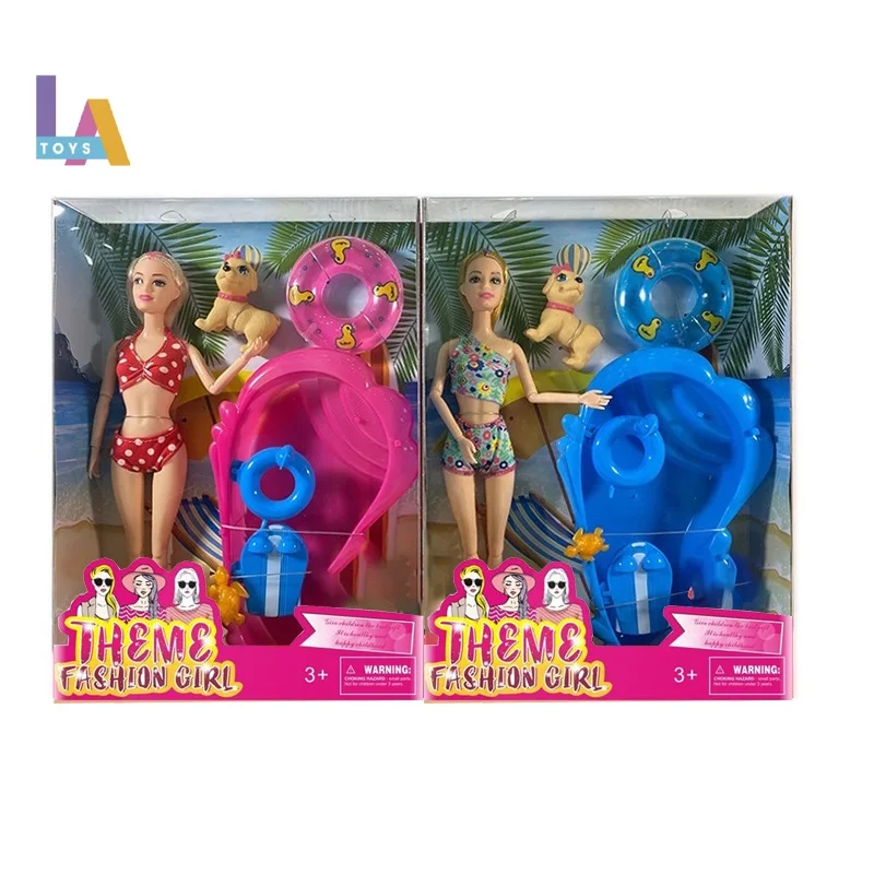 Longthuy Made in Vietnam 11.5 inch body 11 articular Fashion doll  with 3 inch toddler and globe doll accessories for girl