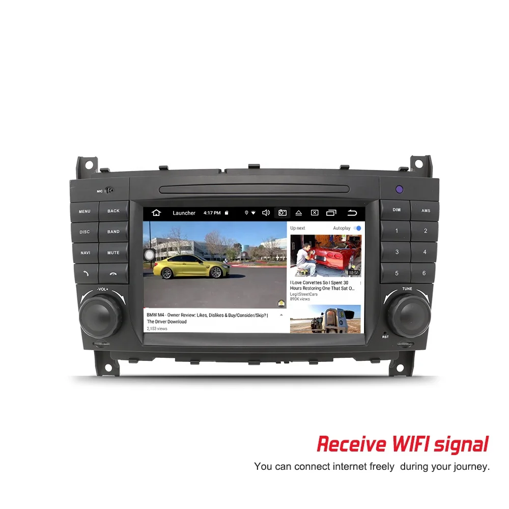 Route 2 din 8 core Android 12 car dvd player for Benz W203 W209 Car video 2+32G with buttons wireless carplay and Android auto