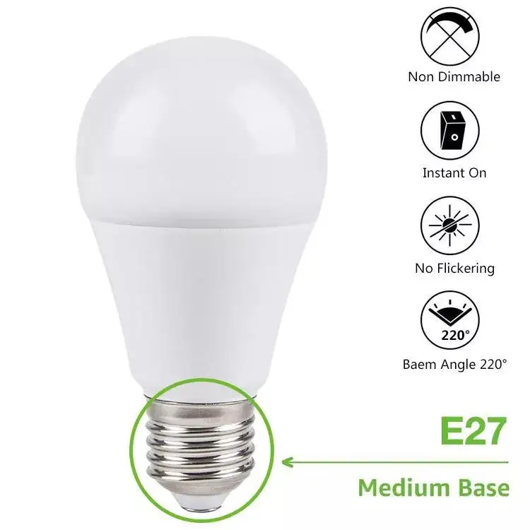 Factory Price High Quality 3W 5W 7W 9W 12W 15W 18W 21W 25W E27 B22 A19 A60 Energy Saving Light LED Bulb