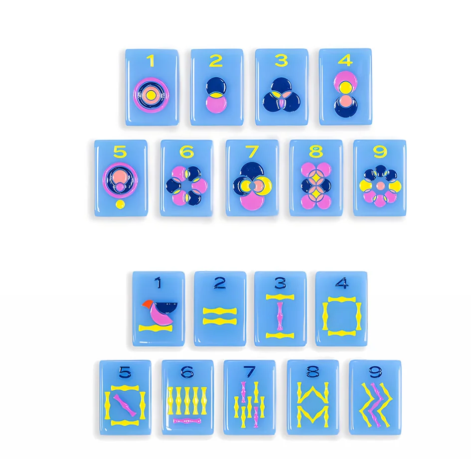 Most Popular Acrylic Luxury Mahjong Set Custom Singapore Malaysia American Mahjong Tiles Crystal Acrylic Mahjong Game