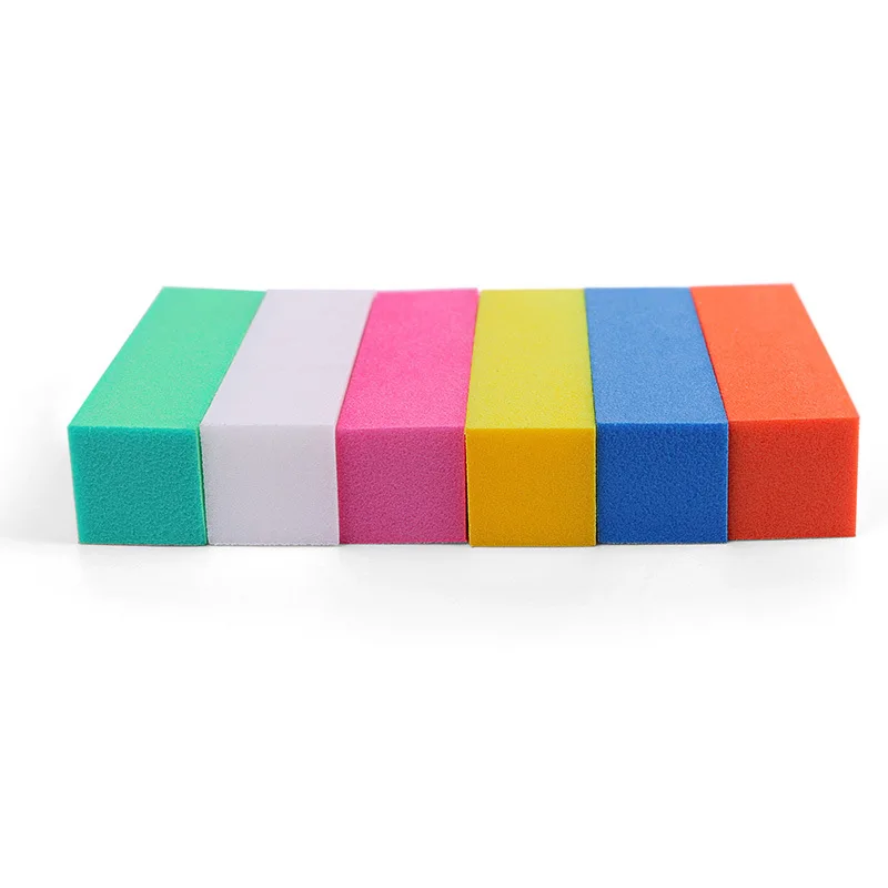 Manicure Tool Custom Emery Fluorescence Board Block Square Sponge Nail File BufferWholesale