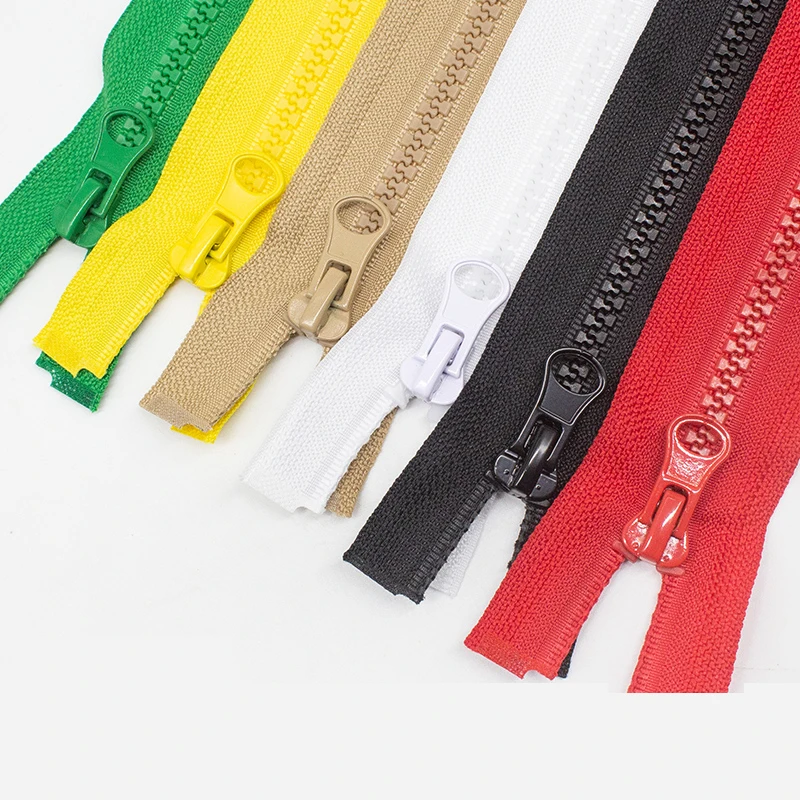 
60-100 Cm Long No. 5 Resin Multicolor Open Zipper Down Jacket For Children DIY Zipper Clothes 