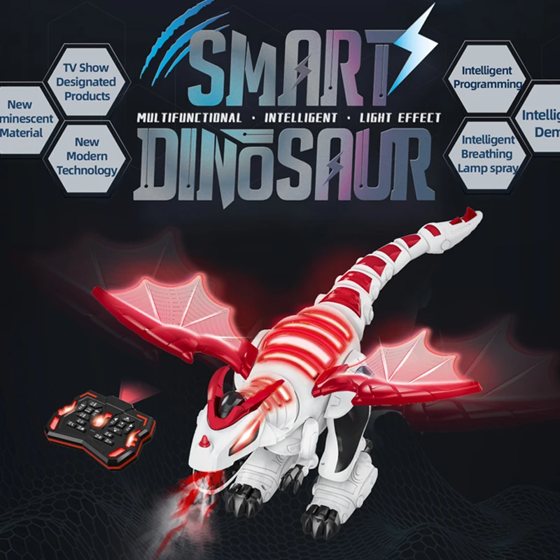 Интерактивный робот динозавр распылитель с подсветкой игрушка R/C имитация музыки дистанционным