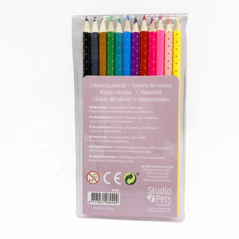 Amazon Hot Selling 2023 Drawing Stationery For School Kids Creative 12 Color Pencil Durable Colored Pencils Set