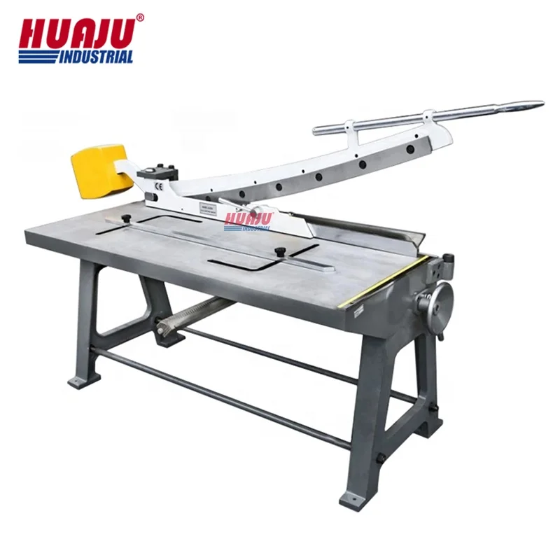 Huaju Industrial KHS-1000 Manual Sheet Metal Cutter Hand Operated Arm Guillotine Plate Shearing Machine