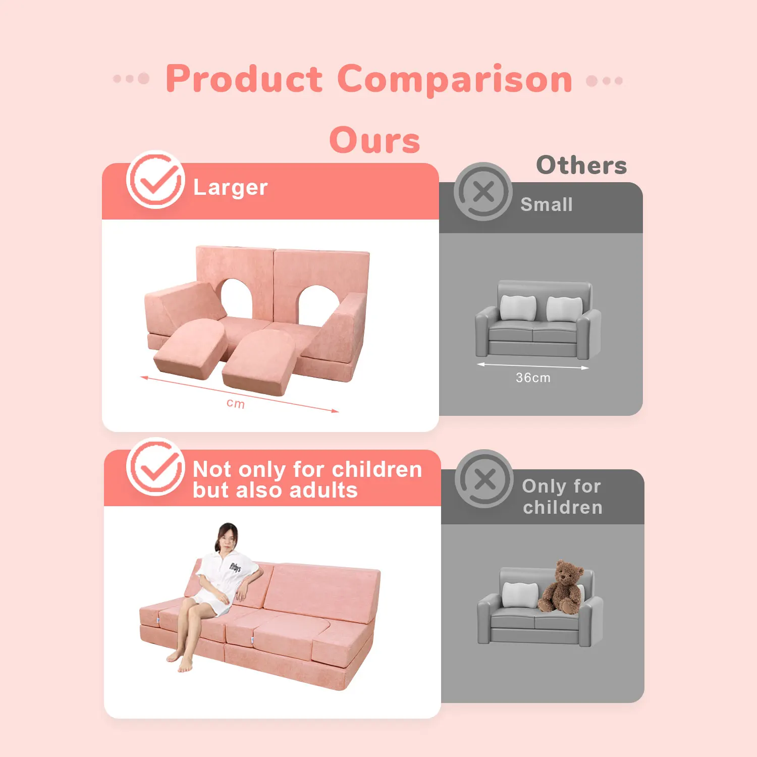 Compressed furniture cute high density foam kids Sofa folding Sofa for office bedroom bathroom indoor sofa