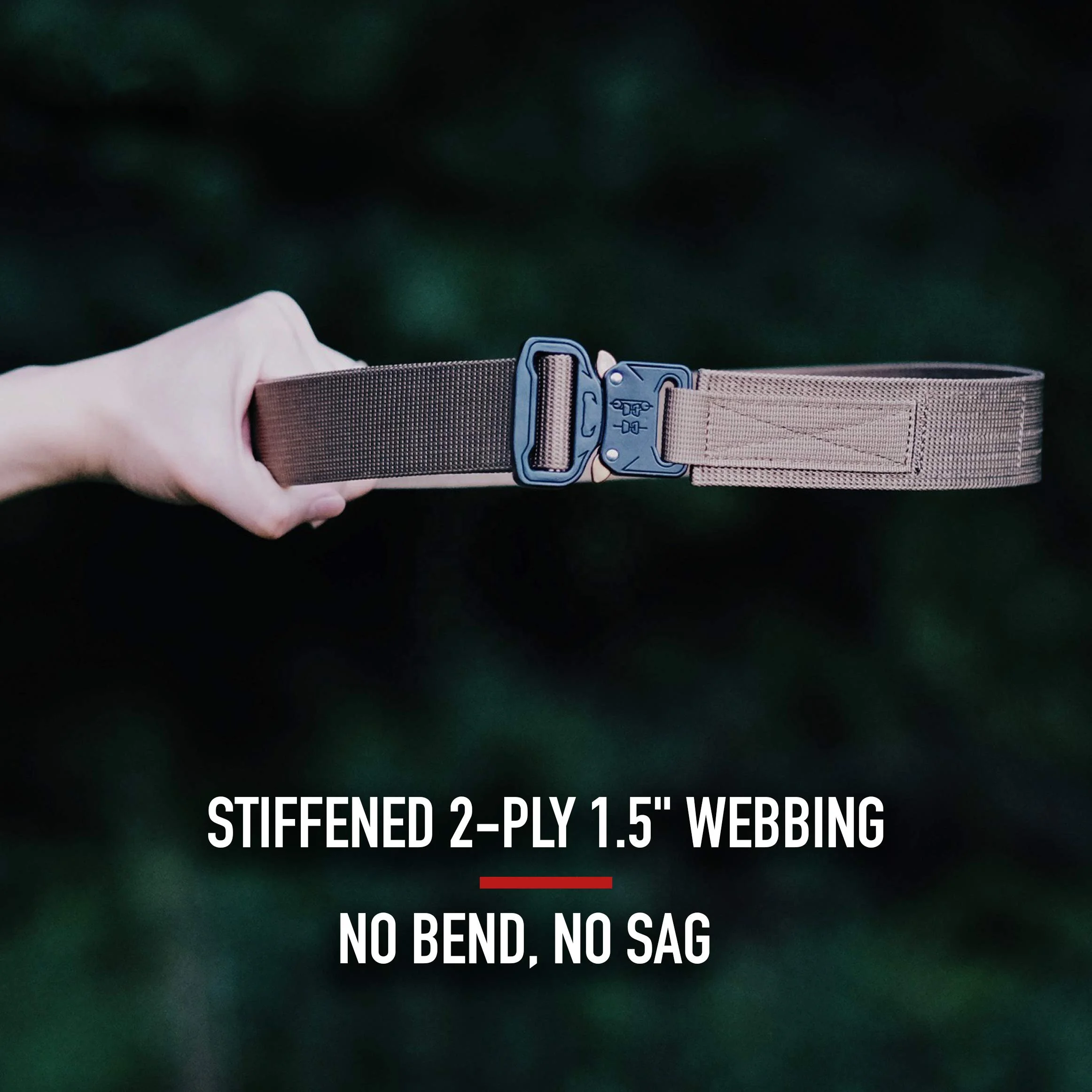 YWHCHI TACTICAL Heavy Duty Hybrid Quick-Release EDC Belt - 2-Ply 1.5IN CCW Belt