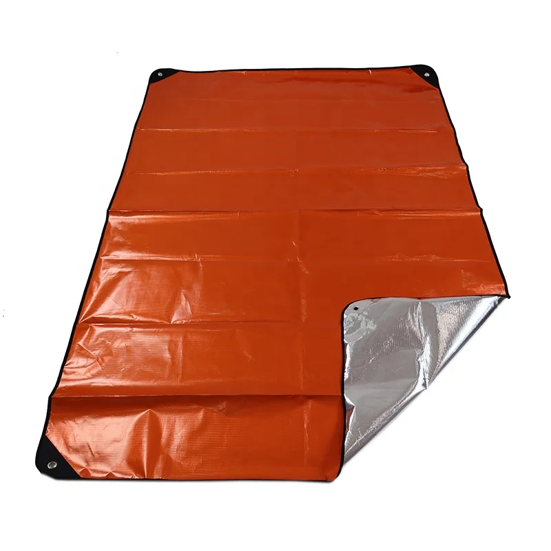 Four Layers Thickening Orange Waterproof Tear Resistant Reusable Survival Emergency Thermal Blanket