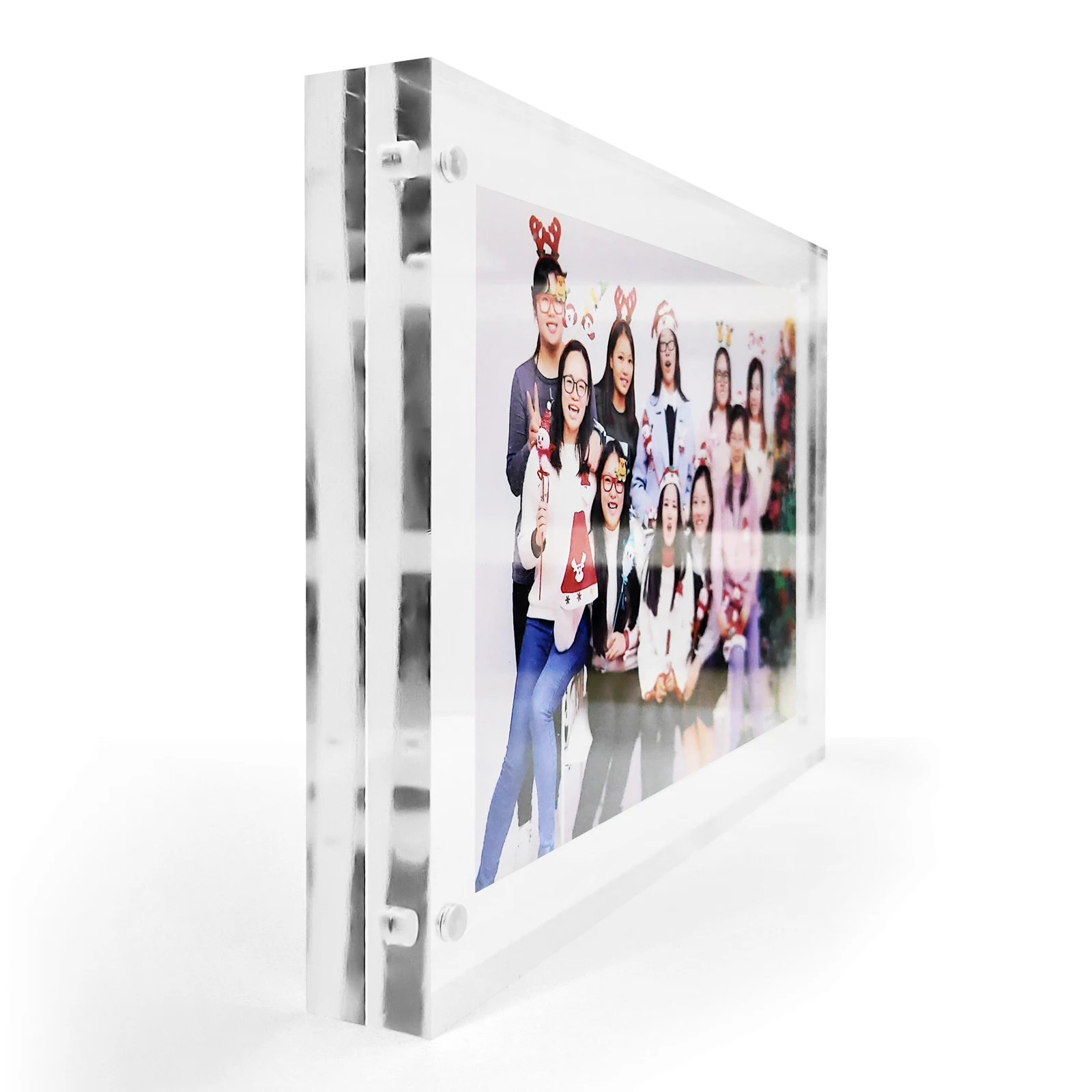 2022 High quality Acrylic Picture Frame 4x6 Clear Double-Sided Photo Frame Magnetic Photo Frames Desktop Display