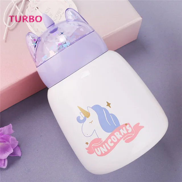 promotional Christmas drinkware Austria cartoon animal printed 300ml stainless steel insulated water bottles for school kids