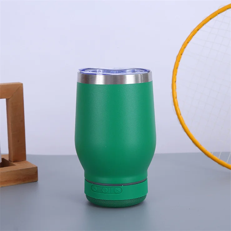 New Arrival 12oz stainless steel insulated smart speaker mug cups coffee tumblers wireless beer music cup with speaker bottom