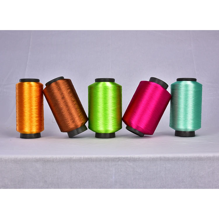 Free sample dope dyed FR 100% polyester textured yarn twist yarn