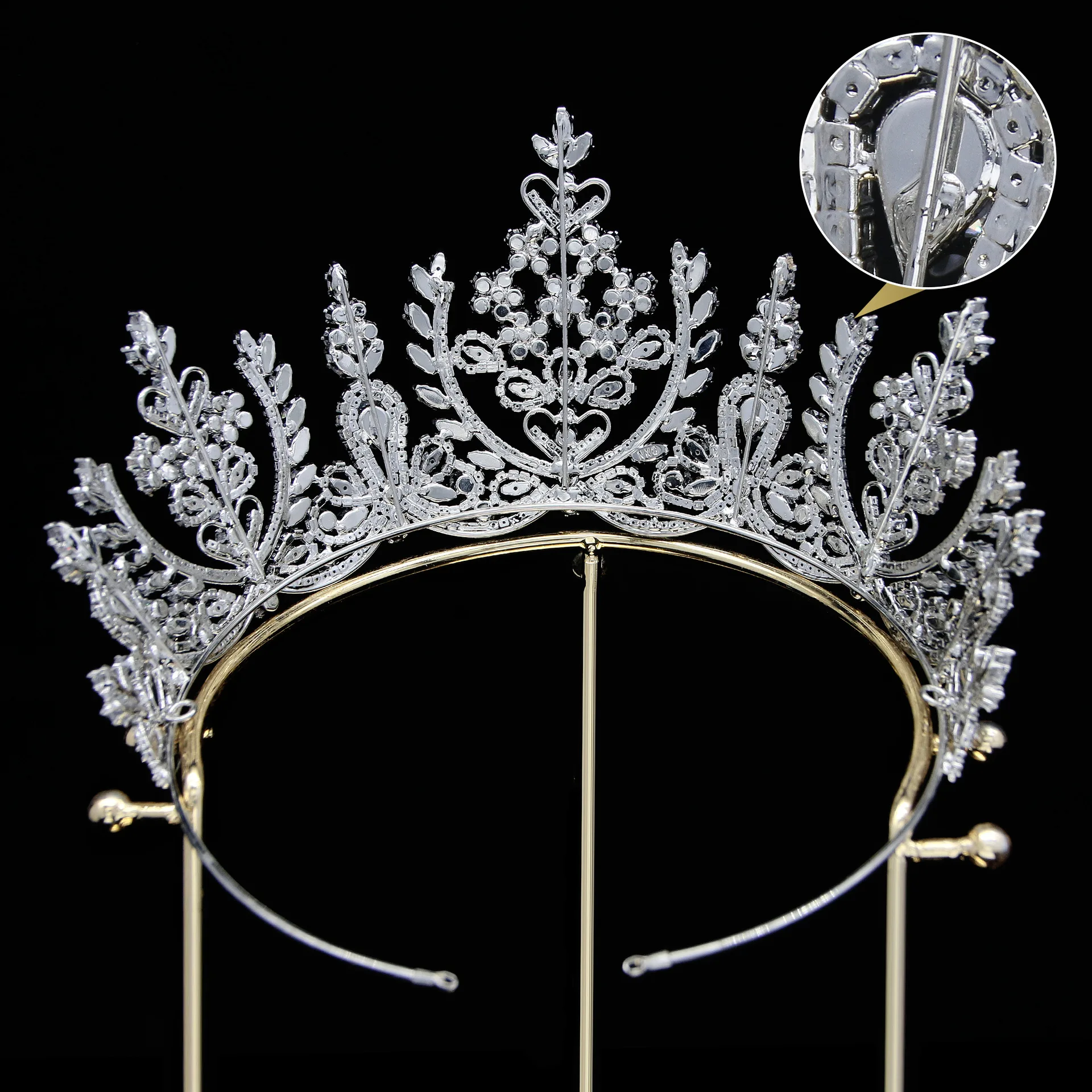 Zircon Bridal Tiara Wedding Hair Accessories Luxury Rhinestone Crown
