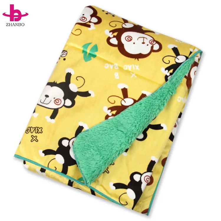 Bsci Audited Supply Factory Free Sample Super Softextile Microfiber Minky Dots Baby Blanket With Colorful Chevron