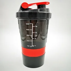 High Quality Custom Logo Protein Shaker Bottle Fitness Sports Plastic Shake Water Cup With Stainless Steel Ball