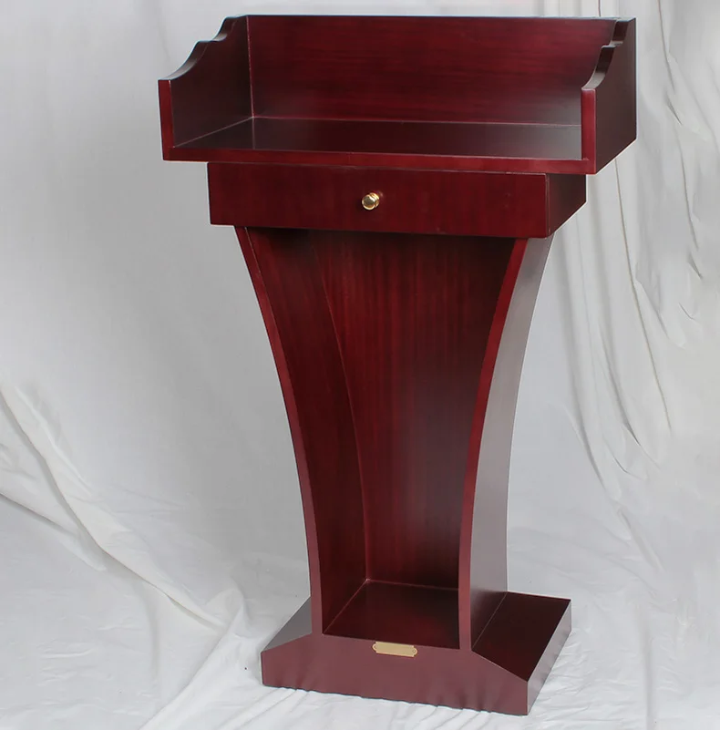 Modern Mahogany Hotel Rostrum Lectern Stands Church Pulpit & Reception Counter Registration Desk for School Mall & Hall Use