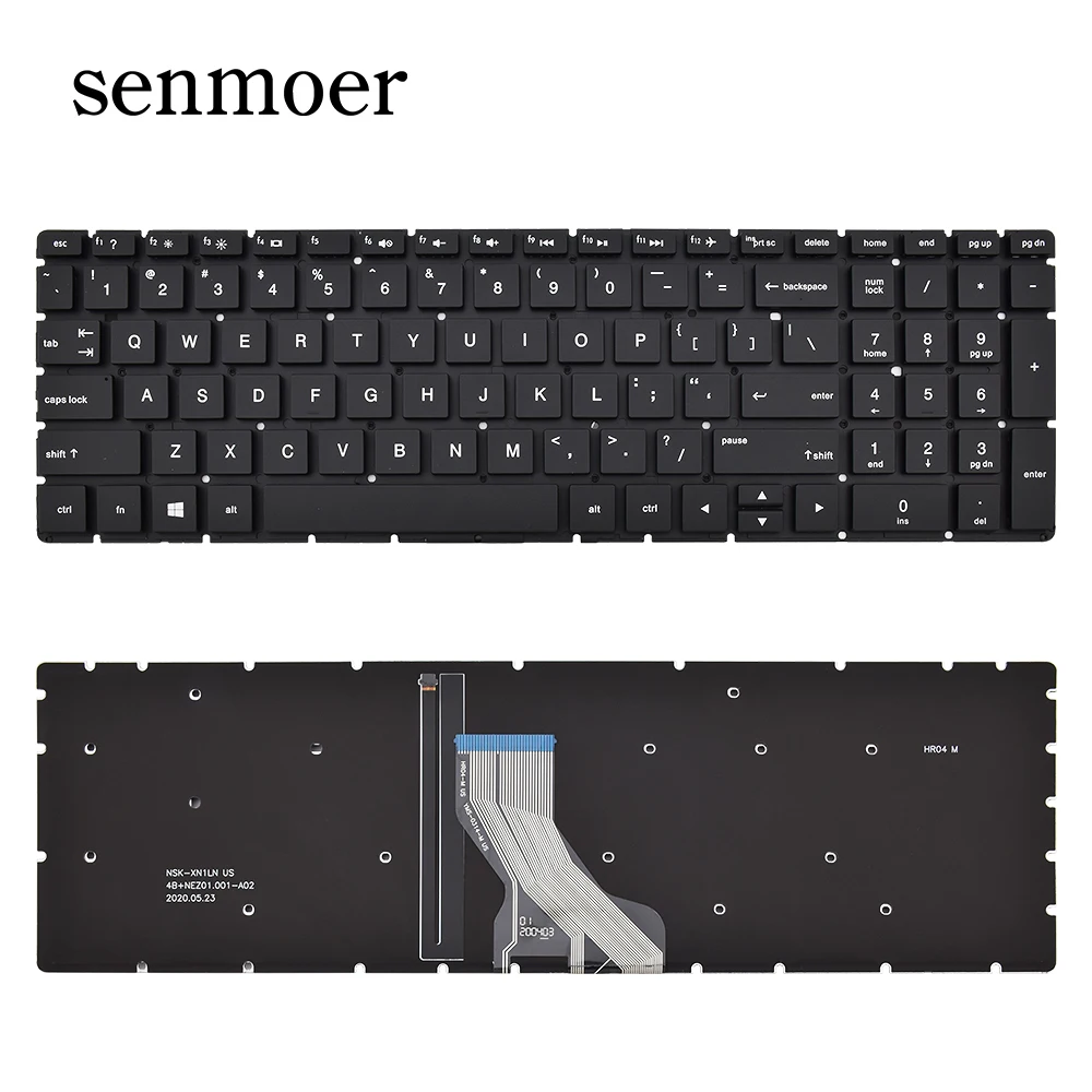 in stock Pavilion 15-DB0069WM 15-DB0081WM 15-DB0082WM 15-DB0083WM 15-DB0011DX US Layout Backlight keyboard for laptop For HP