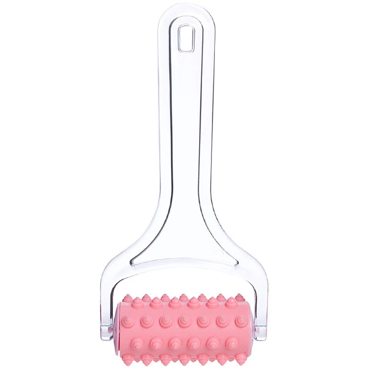 Korea roller massager 3d  Y shape plastic handle massager with soft nails massager head for face and body