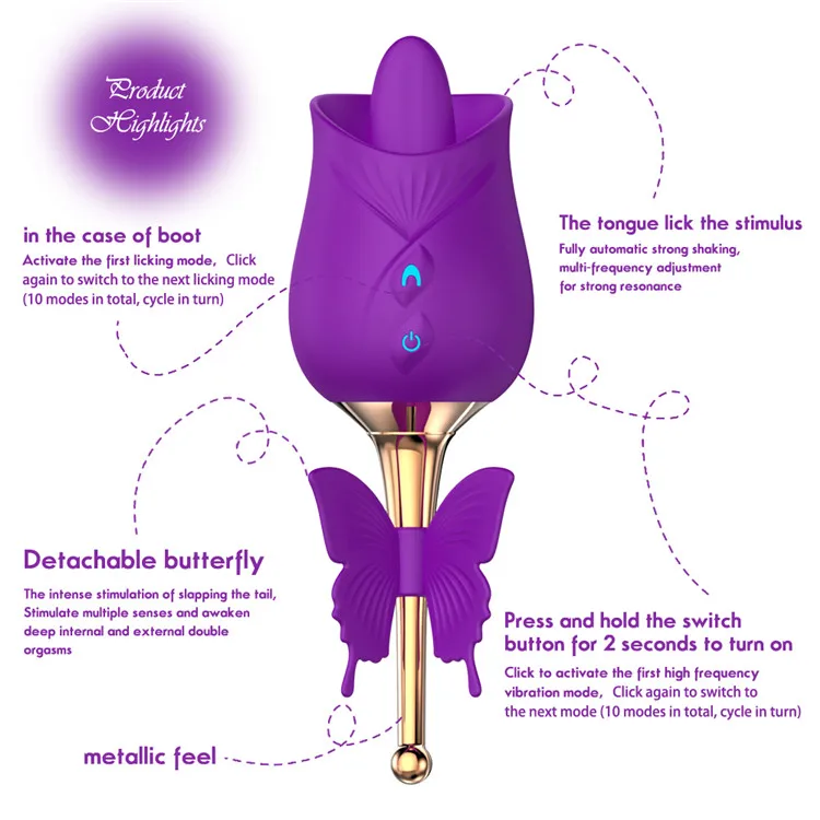 Other Sex Toys Nipple Clitoral Sucking Tongue Vibrator Sex Toy Adult Rose Vibrators In Sex Products Women