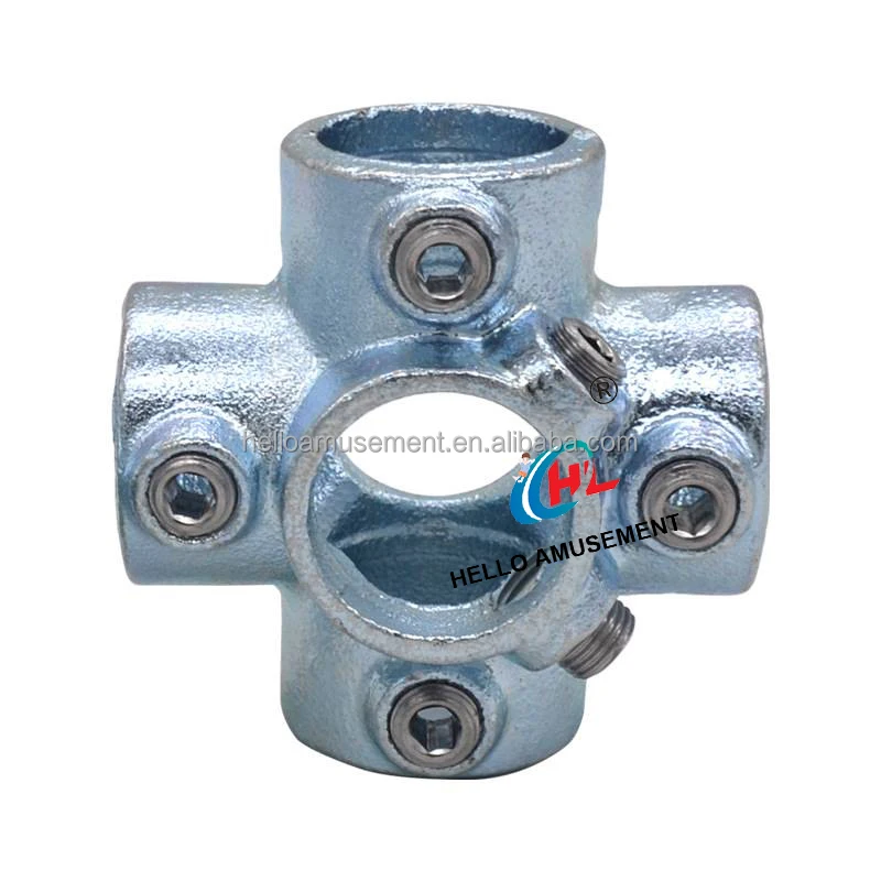 Naughty castle galvanized steel pipe round pipe connectors protective fence around the connection accessories for wholesale