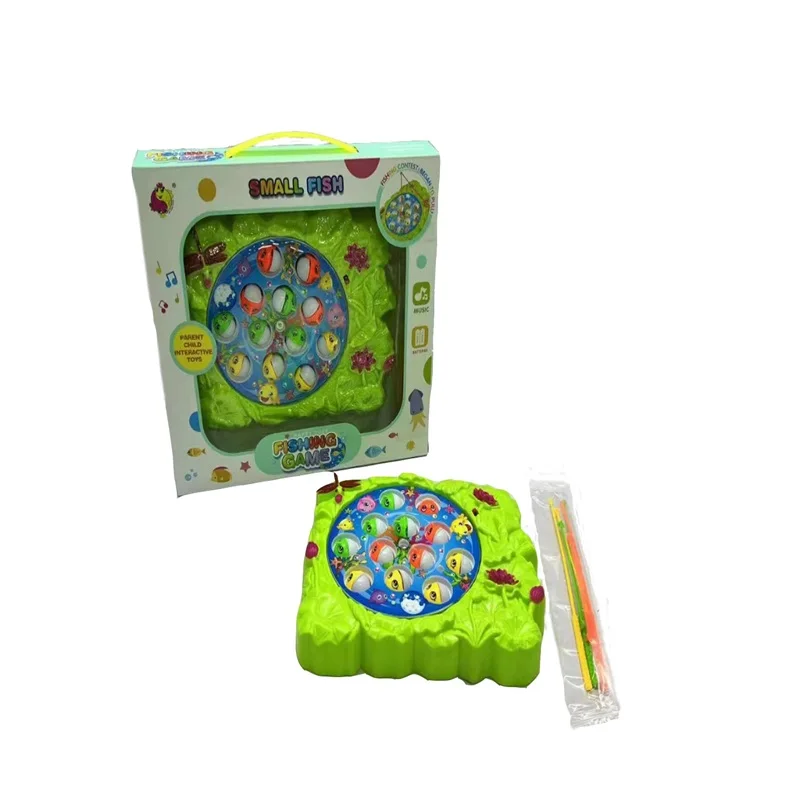 Parent-child interactive fun rotating magnetic fishing game fun cute leisure puzzle fishing toys