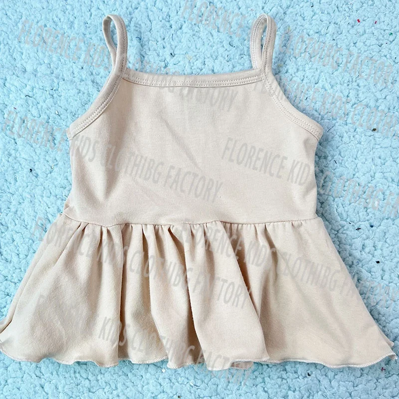 DH ODM Juegos Para Ninas Low Price Colorful Colors Plain Baby Cotton Little Girls Summer Clothing Sets