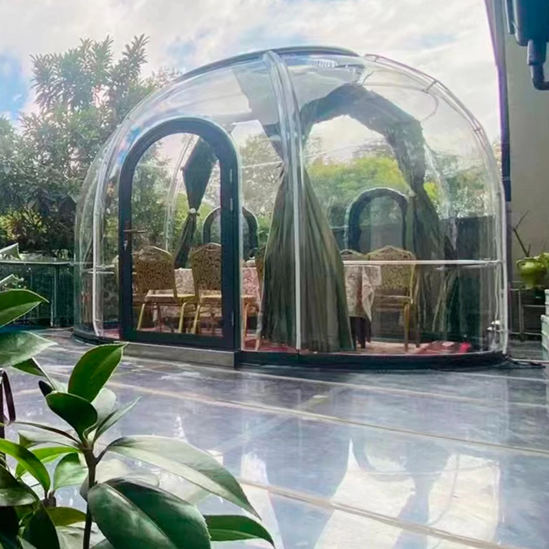 Prefab Full Clear House Polycarbonate Tent Igloo Round Dome House With Bathroom to Japan