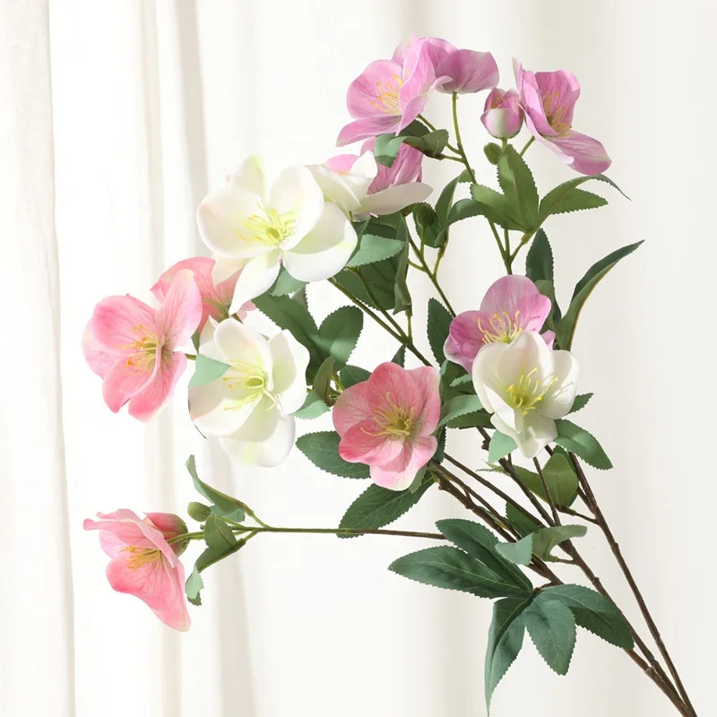 JD-F188 Wedding decoration roses home decoration vase flower display anemone artificial flower