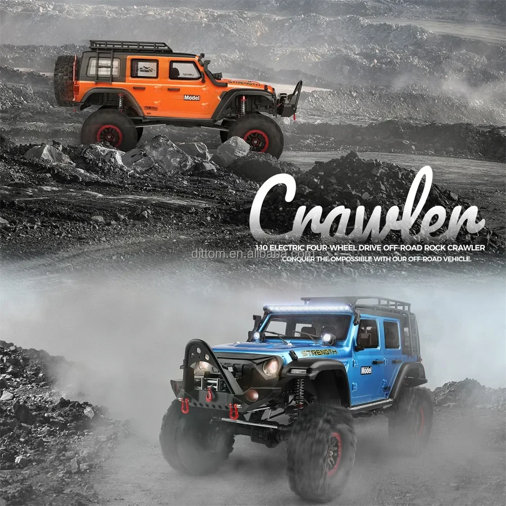 2.4G 4WD Crawler Climbing Truck WLtoys 104010 1/10 Rc Off Road Vehicle Simulation Model Car (two-speed)