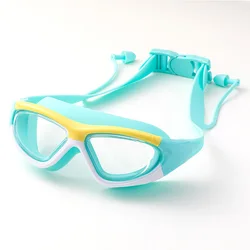 Swimming glasses for kids  anti fog swim eyewear Earplugs   Kids Swim Masks Wide Vision