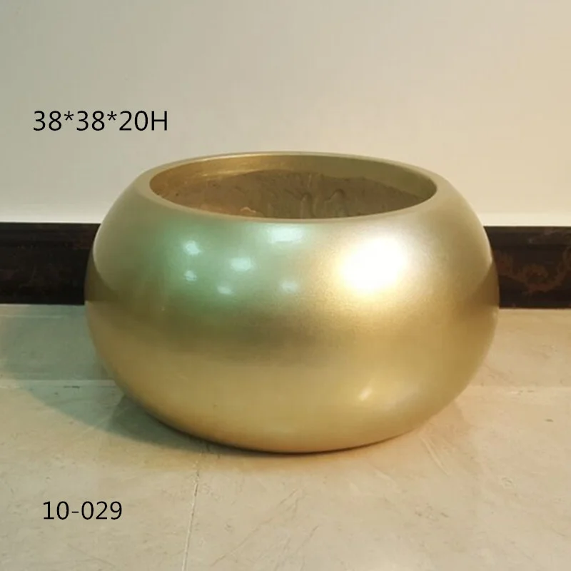 round gold decorative vases garden pots & planters for decoration