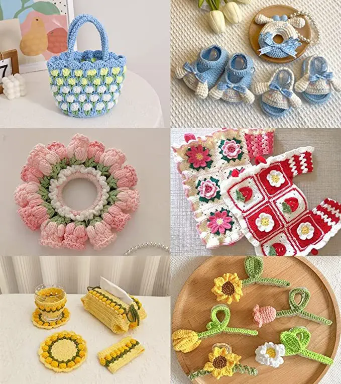 Crochet Set Cross Border beginner knitting tools DIY wool crochet material Package 85 piece crochet set