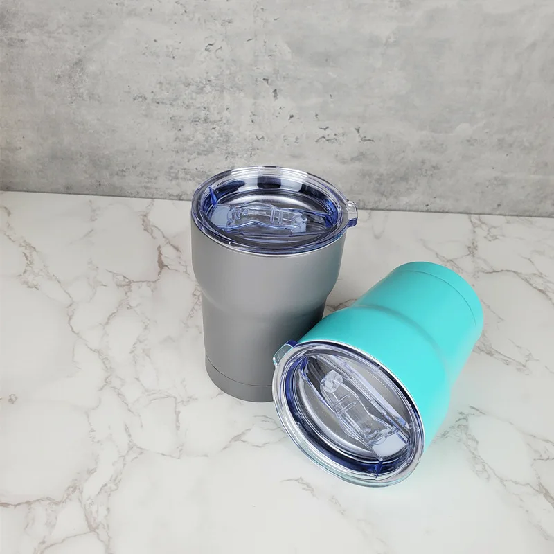 Wholesale 10oz 10 oz Insulated Lowball 10 Ounce Powder Coated Low Ball Stainless Steel Blank Sublimation Tumbler Cup with Lids