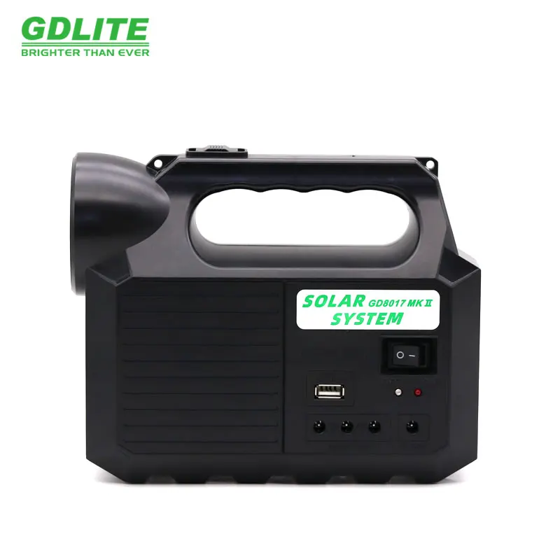 Factory Favorable Price Gd-8017 Solar Lighting System with 3 bulbs and solar panel kits with phone charger