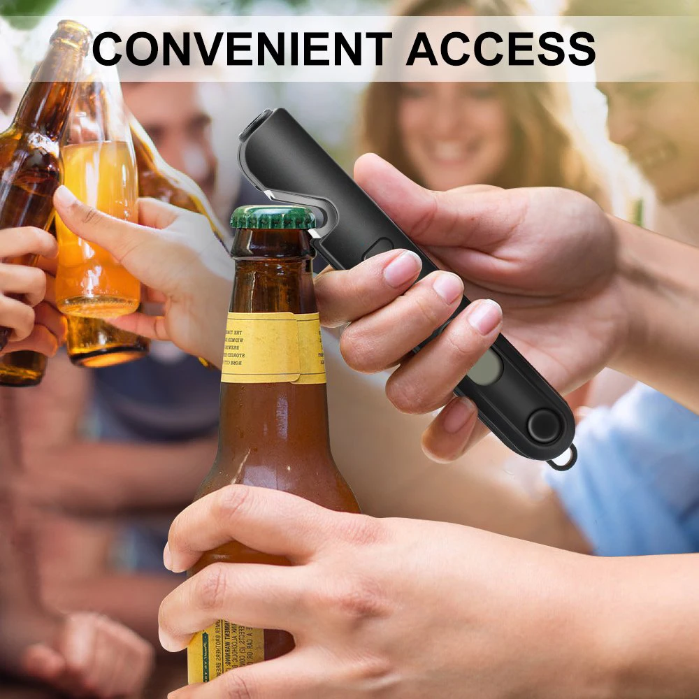 Household foldable multifunctional digital thermometer meat food barbecue built in beer opener thermometer