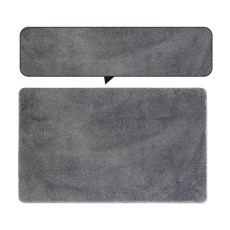 Good Quality Anti slip Texture Scratch resistant Water absorbent micro fiber rubber bath mat