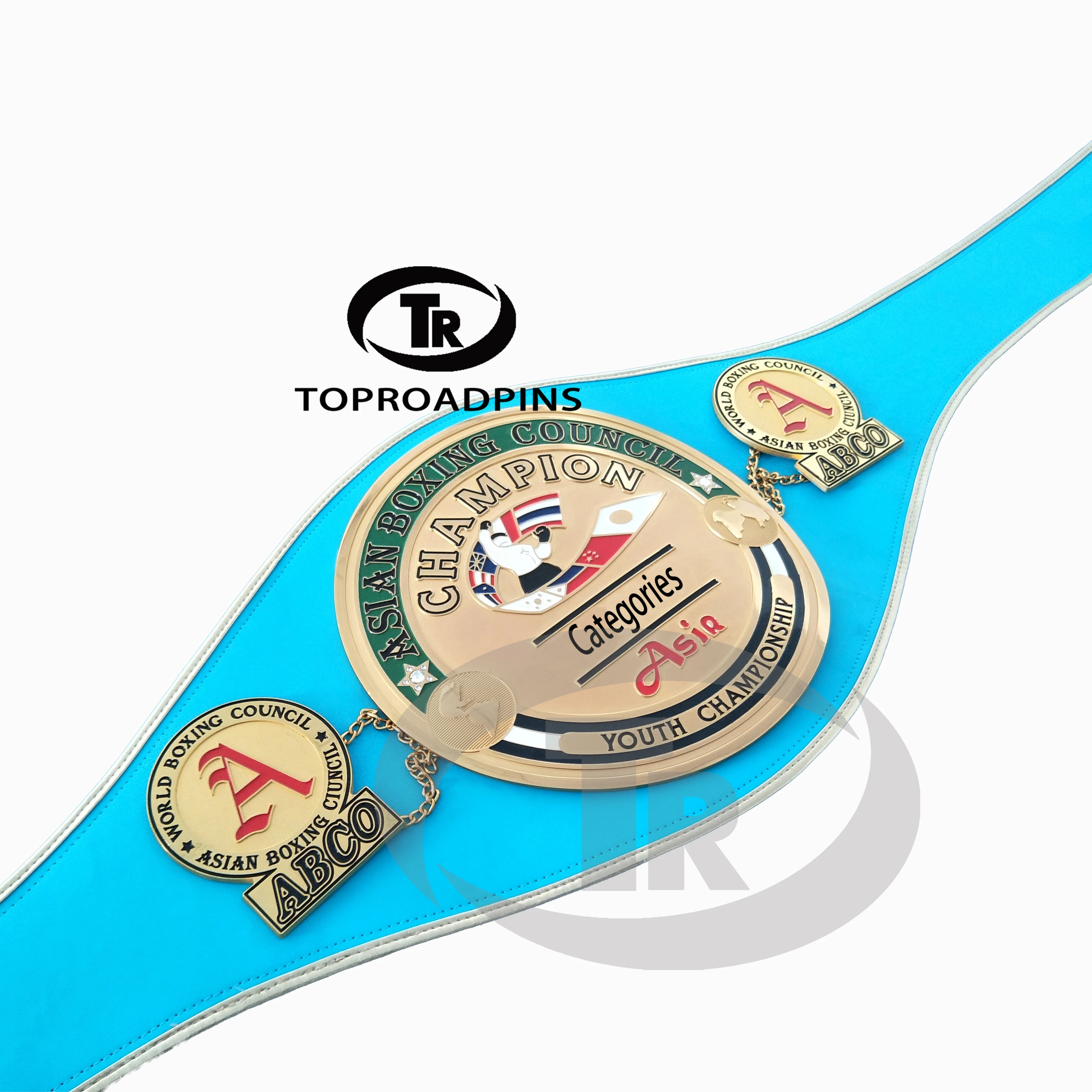 Custom Logo Free Design Gold Supplier American Style Colours Championship Wrestling Belt Fighting