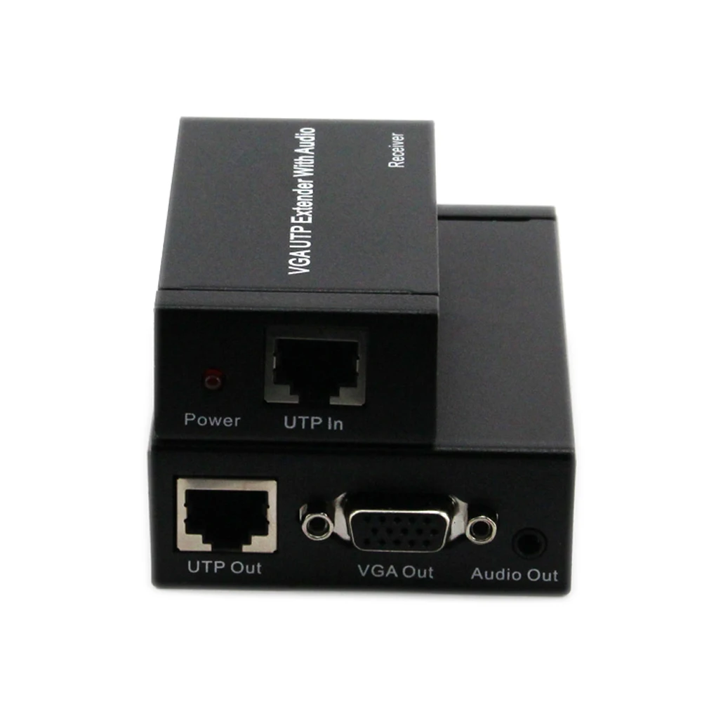 VGA удлинитель 300 м с аудио через UTP LAN Cat 5e/6 VGA усилитель передатчик и приемник 1080P