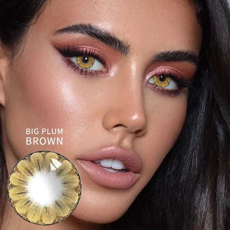 
Maxiy Girl 2pcs/pair Big Plum Series Soft Color Contact Lens Yearly Use Color Contact Lenses for eyes 