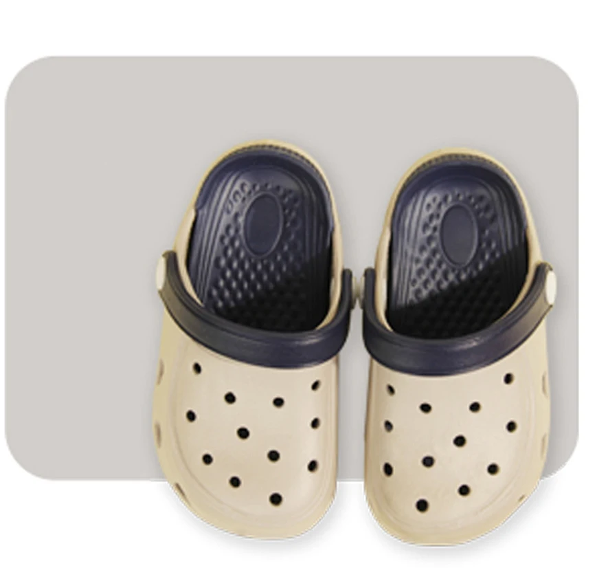 Babyhappy Low Price Wholesale Summer Children Anti-slip Mules Clogs Solid Color Kids Hole Soft EVA Garden Shoes