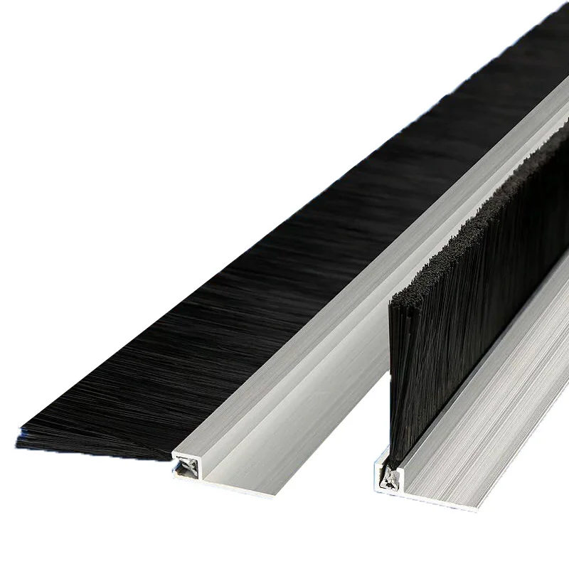 Customized Size H -Type F- Type Wind-proof Dust-proof Bottom Door Sealing Brush Black Nylon Door Brush