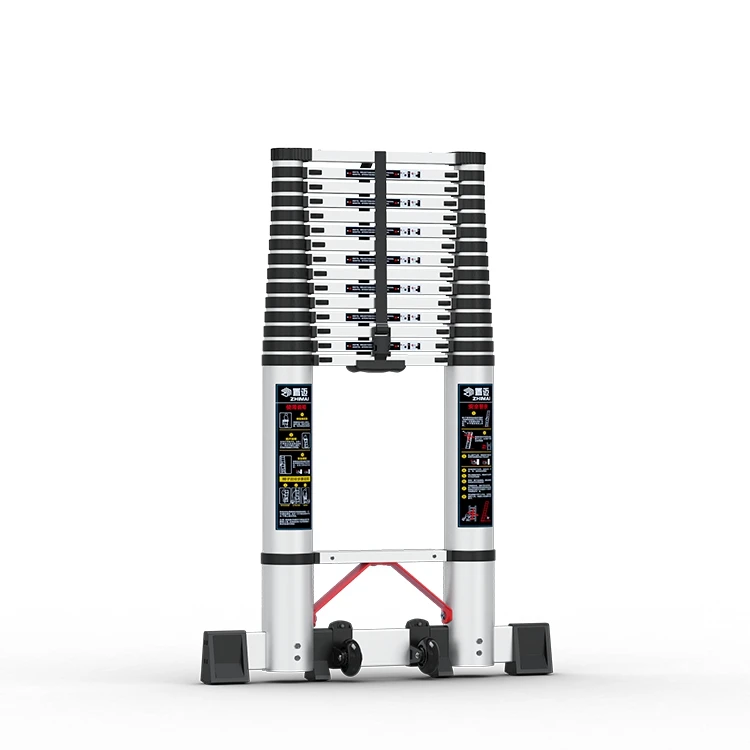 Home telescopic ladder stairs single straight aluminum alloy ladder folding telescopic aluminum extension ladder