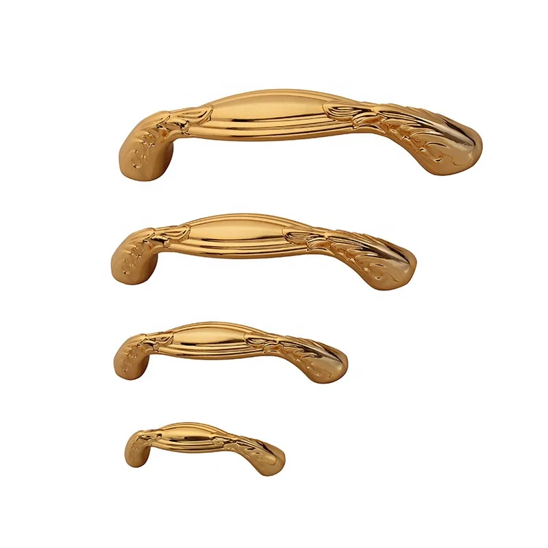 Luxury Golden Furniture Handle Antique Brass Handle Closet Pull Drawers Copper Handles Hardware