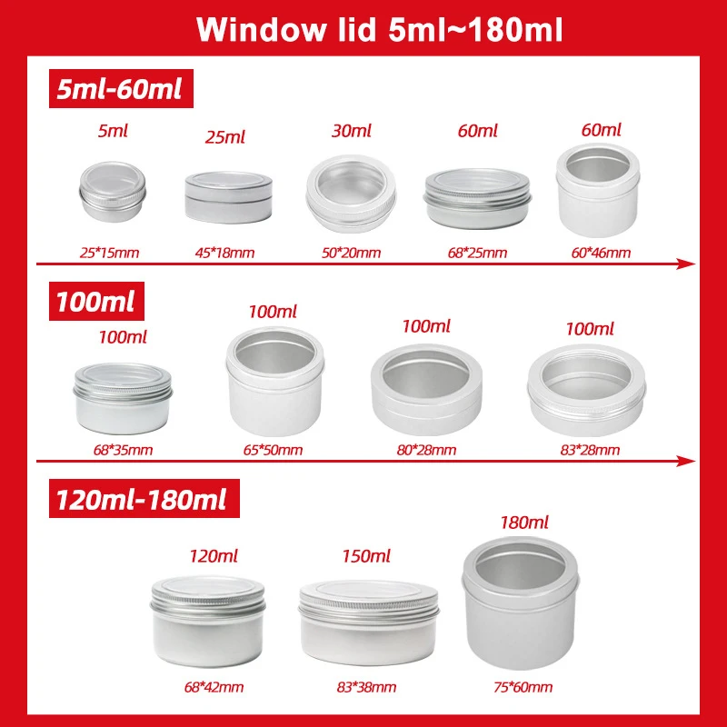 5~1000ml screw window lid tennis ball round cola 330ml spice food wooden empty metal tea aluminum tin cans